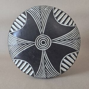 African Carved Wood Shield 13 Inches